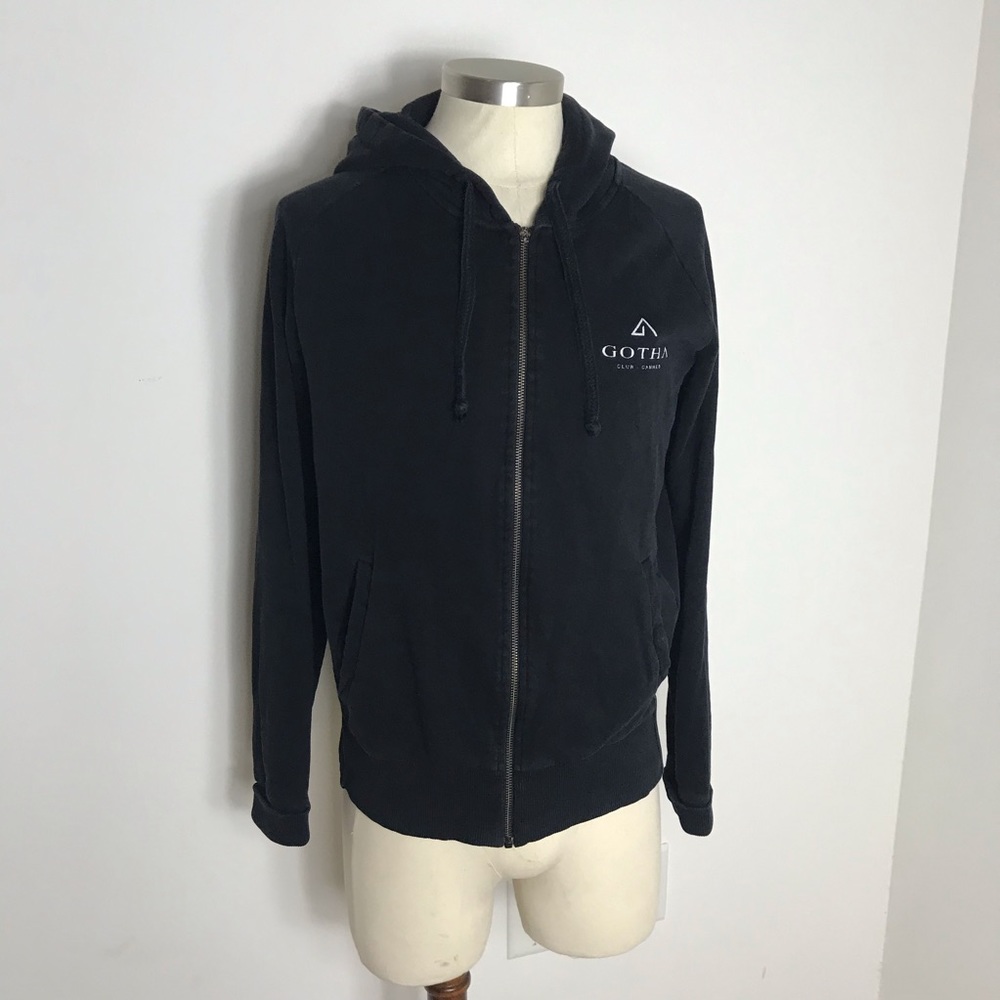 Les Benjamins Black hooded sweatshirt Gotha logo